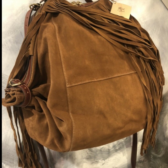 IL Bisonte Suede  Fringe Backpack/ Convertible Bag main image 7